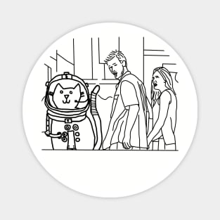 Distracted Boyfriend Memes With Sci Fi Astronaut Cat Magnet